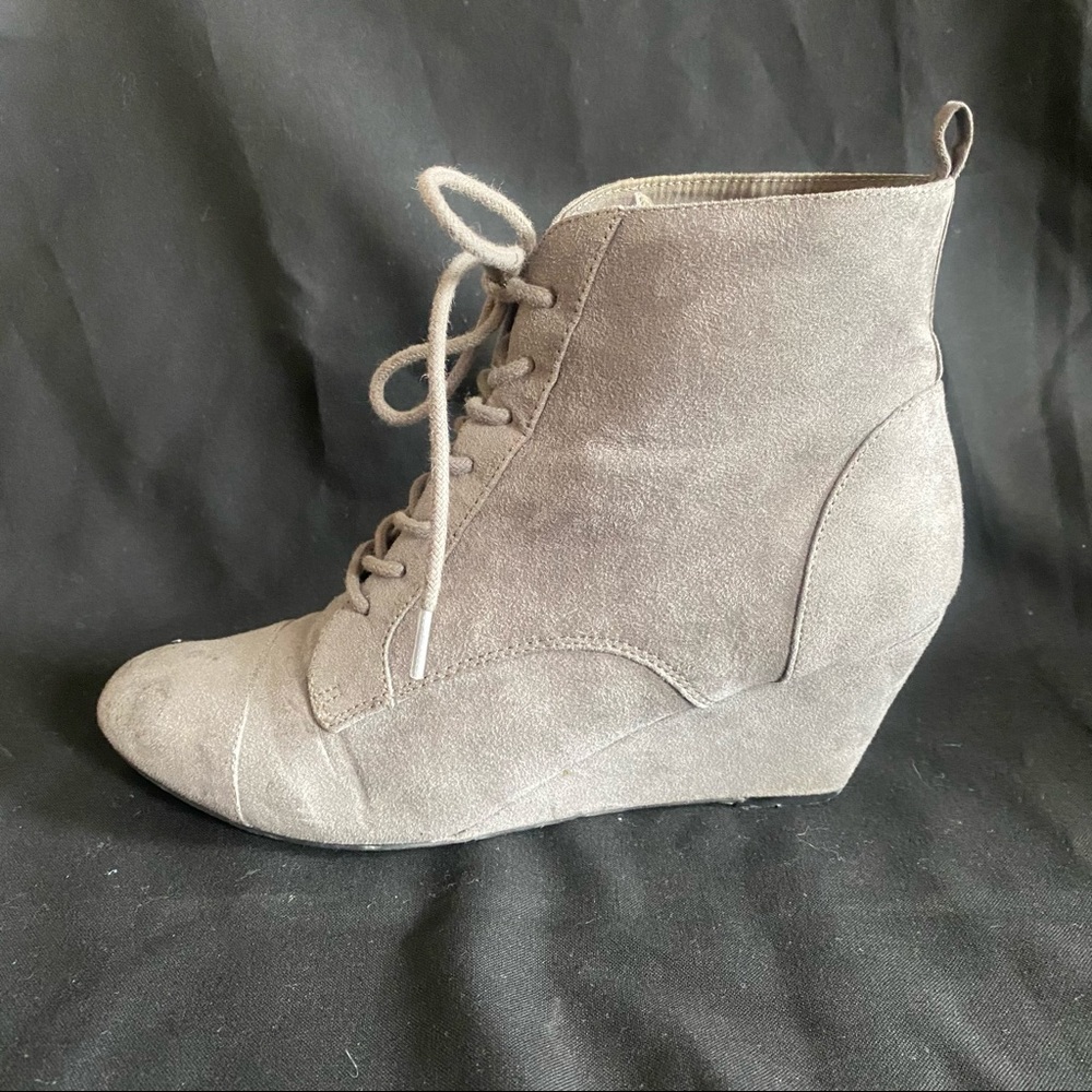 Zara Suede Wedge Booties - Picture 9 of 10